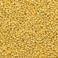 Miyuki rocailles kralen 15/0 - Duracoat galvanized gold 15-4202